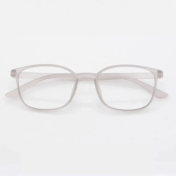 Unisex Full Rim Rectangular TR-90 Titanium Frame Eyeglasses My7010 - Matte gray