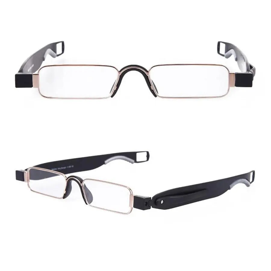Brightzone Unisex Semi Rim Acetate Alloy Reading Glasses 360f - C1