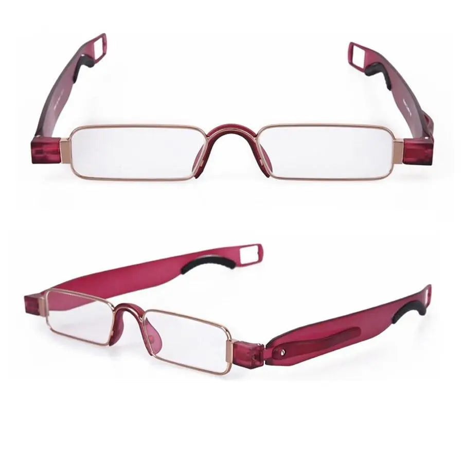 Brightzone Unisex Semi Rim Acetate Alloy Reading Glasses 360f - C2