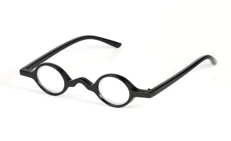 Brightzone Unisex Full Rim Round Acetate Reading Glasses Hc46 - Black