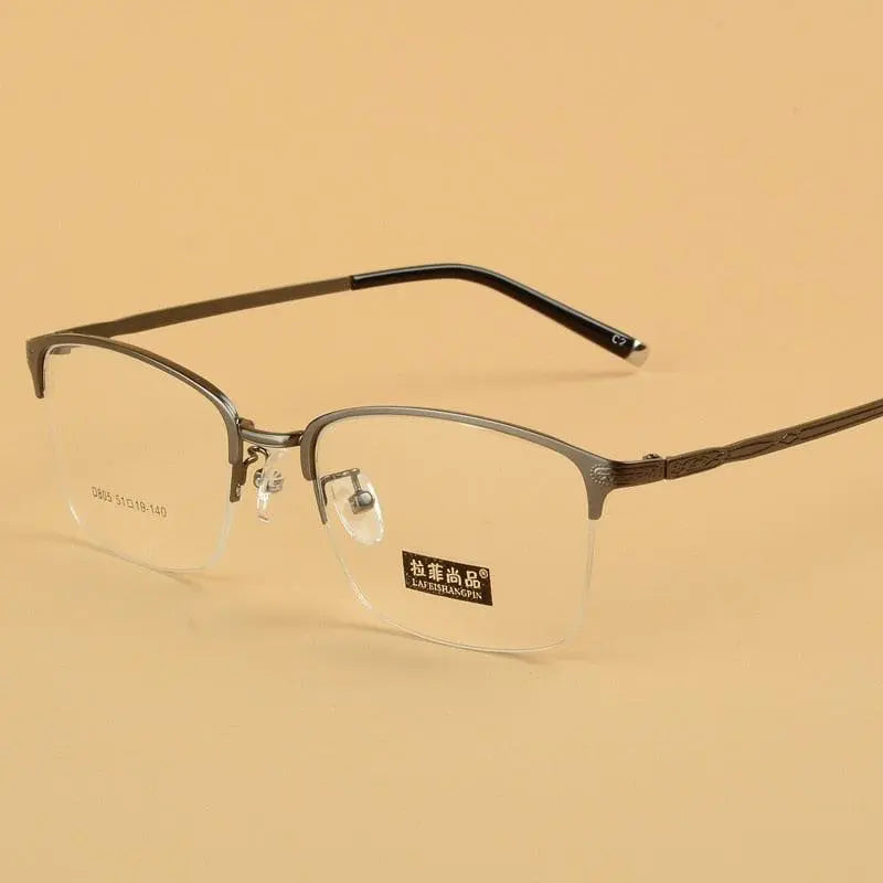Unisex Semi Rim Alloy Frame Eyeglasses D805 - C 2