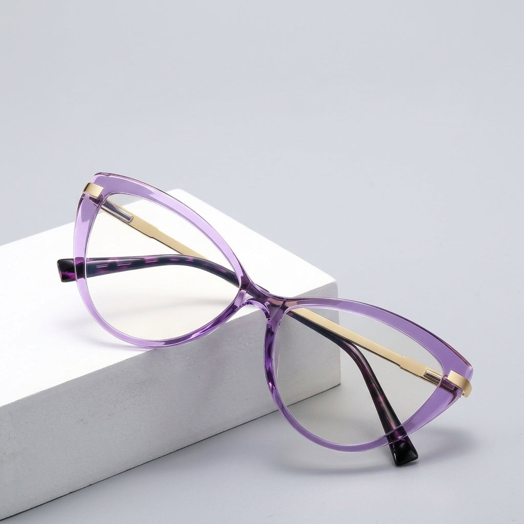 Vicky Women's Full Rim Cat Eye Tr 90 Titanium Reading Glasses 2111 — Luxury Studio View | Vicky at FuzWeb