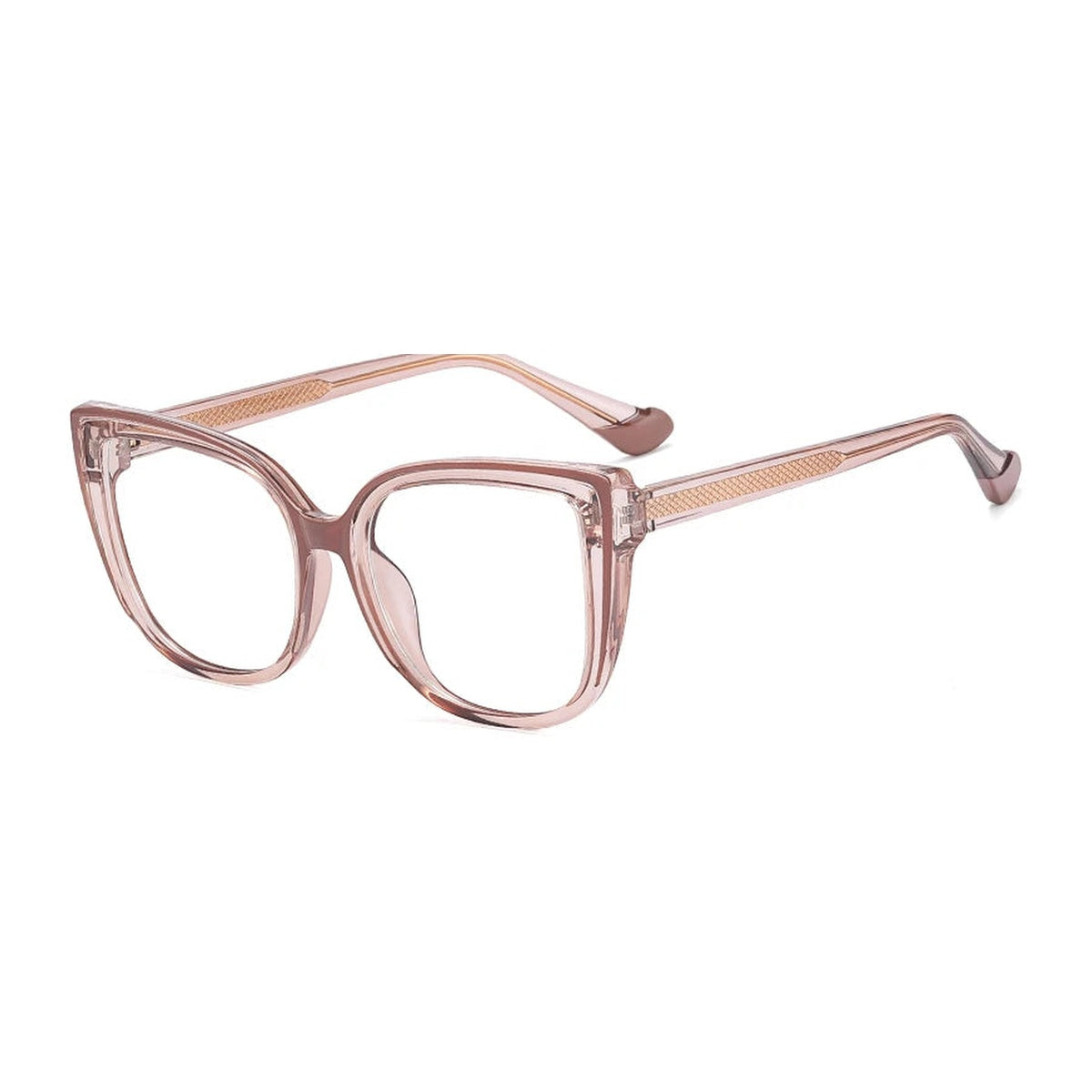 Vicky Women's Full Rim Cat Eye Titanium & TR90 Eyeglasses 81062 - 81062-C1CoffeChampa