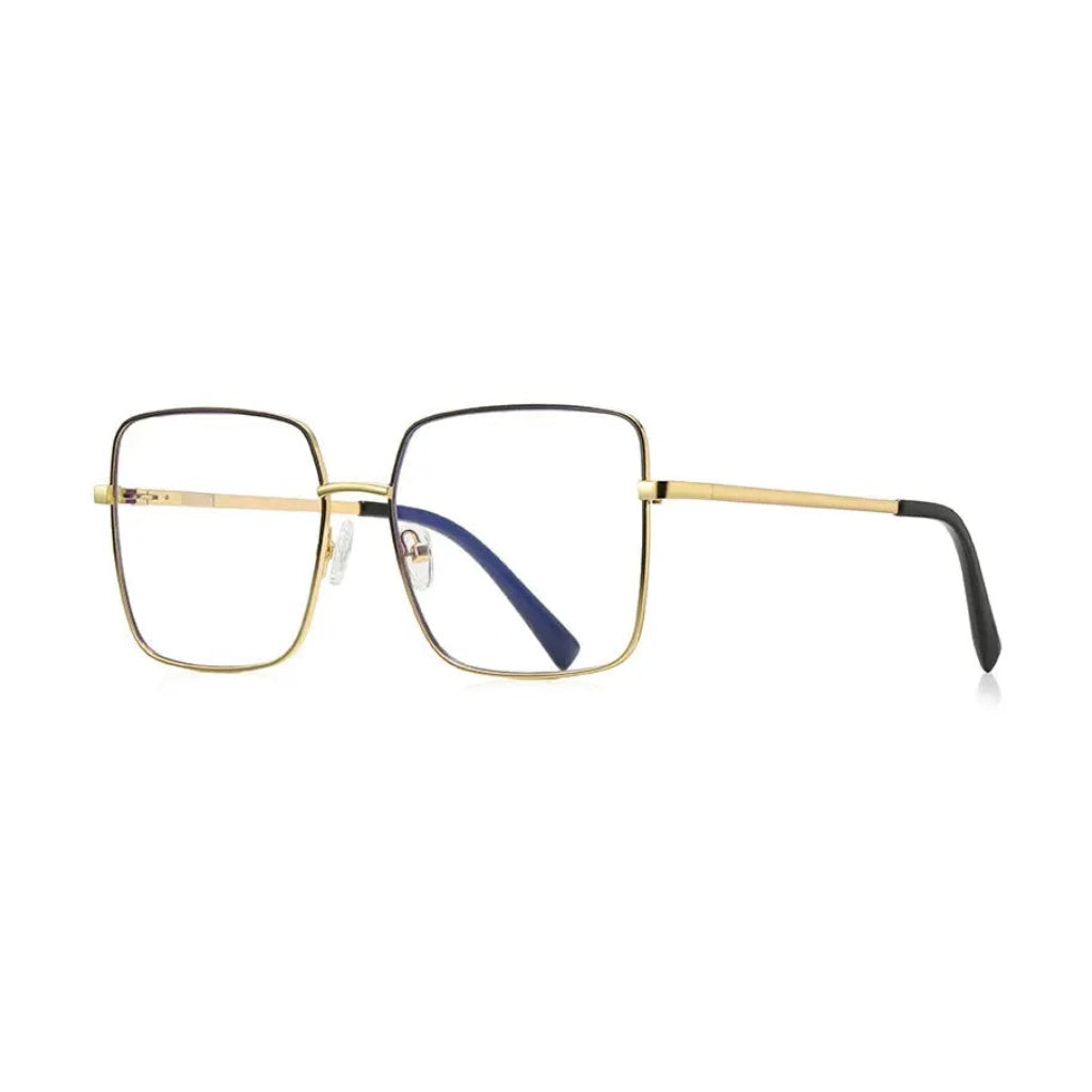 Vicky Unisex Full Rim Stainless Steel Square Reading Glasses 3089