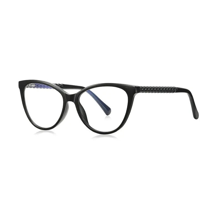 Vicky Unisex Full Rim Tr 90 Stainless Steel Cat Eye Reading Glasses 2136