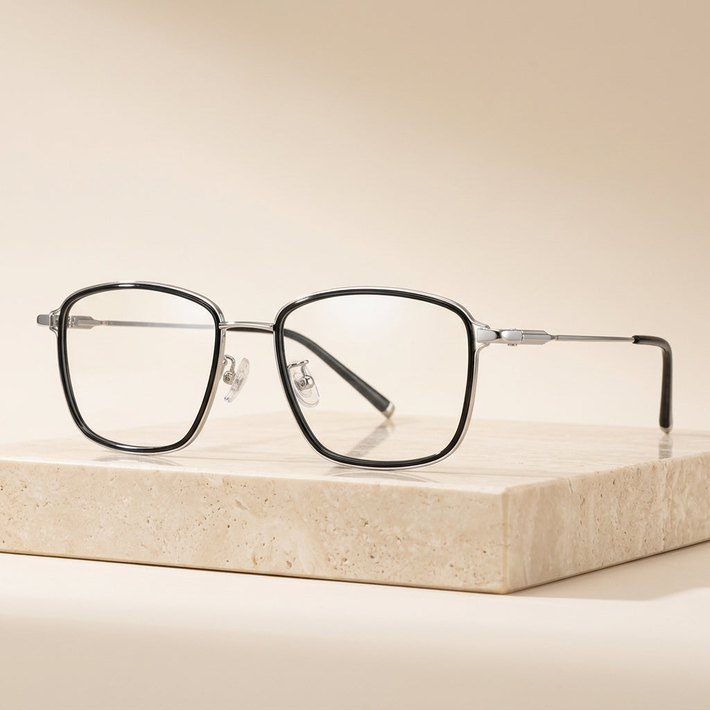 Vicky Men's Full Rim Round Titanium & TR90 Eyeglasses BM506 - Luxury Studio Cover