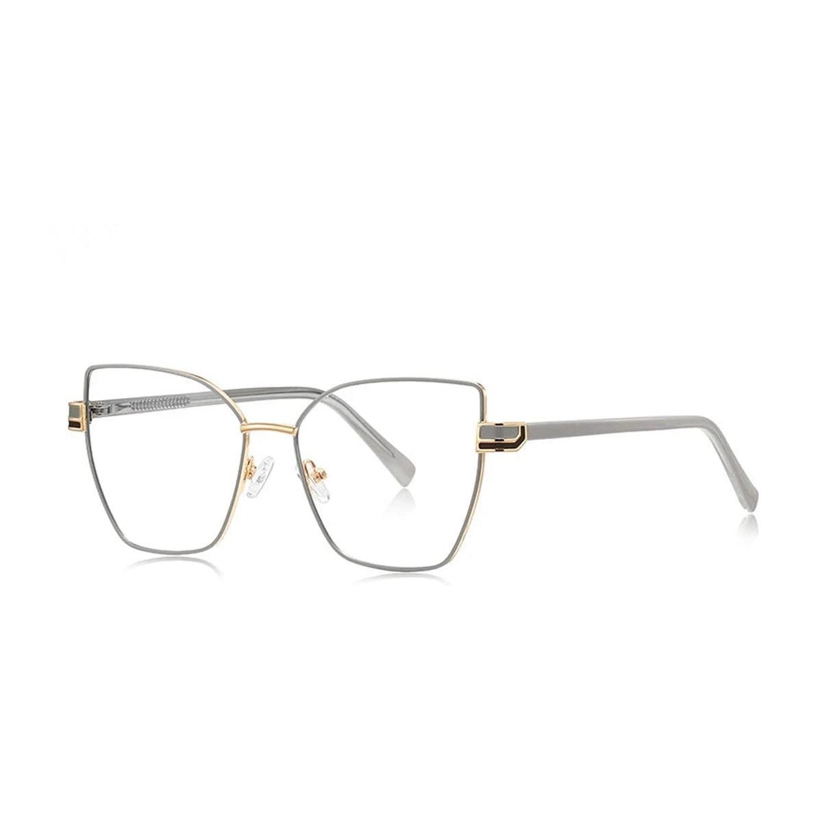 Vicky Women's Full Rim Geometric Square Optical Eyeglasses PFD3145 - PFD3145-C5Grey Gold