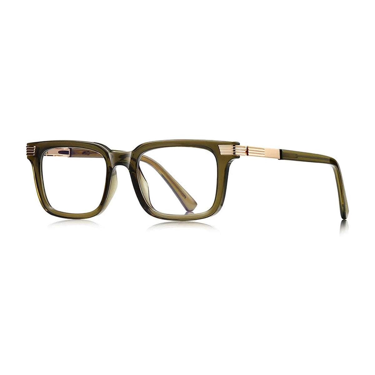 Vicky Men's Full Rim Square TR90 Blue Light Prescription Eyeglasses PFD2323 - PFD2323-C2 green