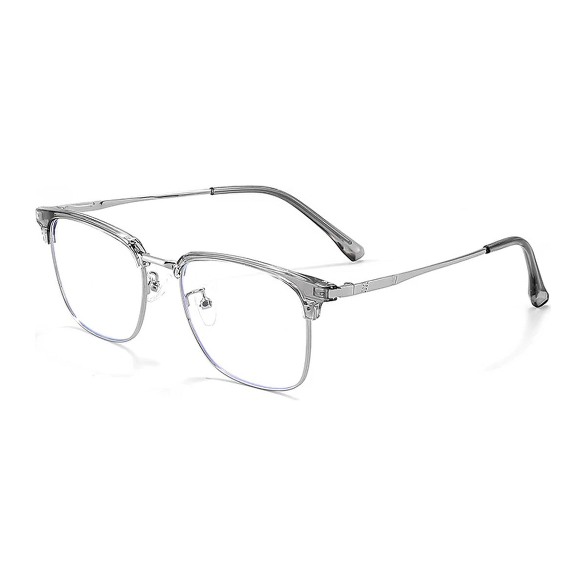 Vicky 8026 men's full rim square browline TR90 titanium alloy reading glasses - 8026-C7