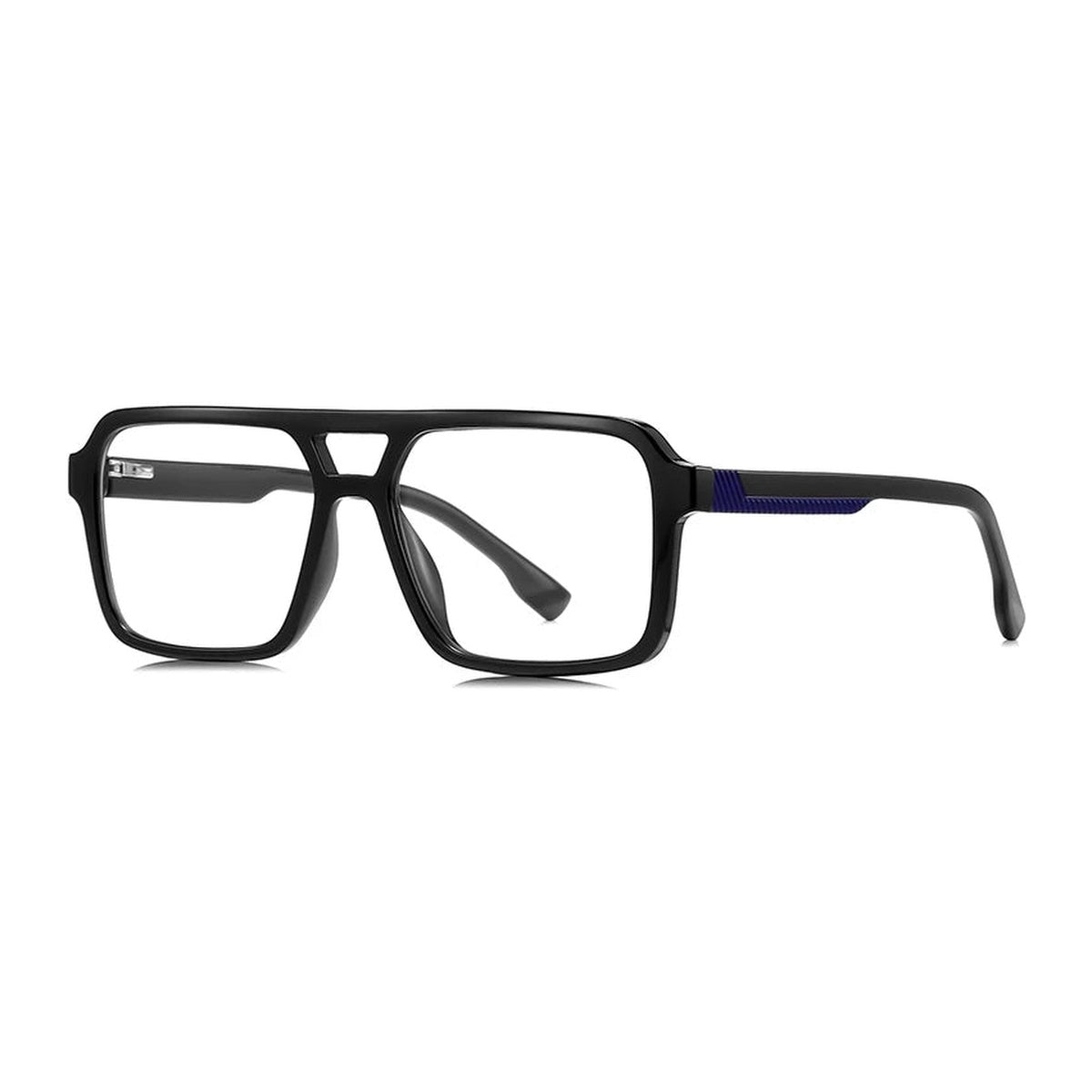 Vicky Men's Full Rim Square TR90 Blue Light Prescription Eyeglasses PFD2288 - PFD2288-C1-black
