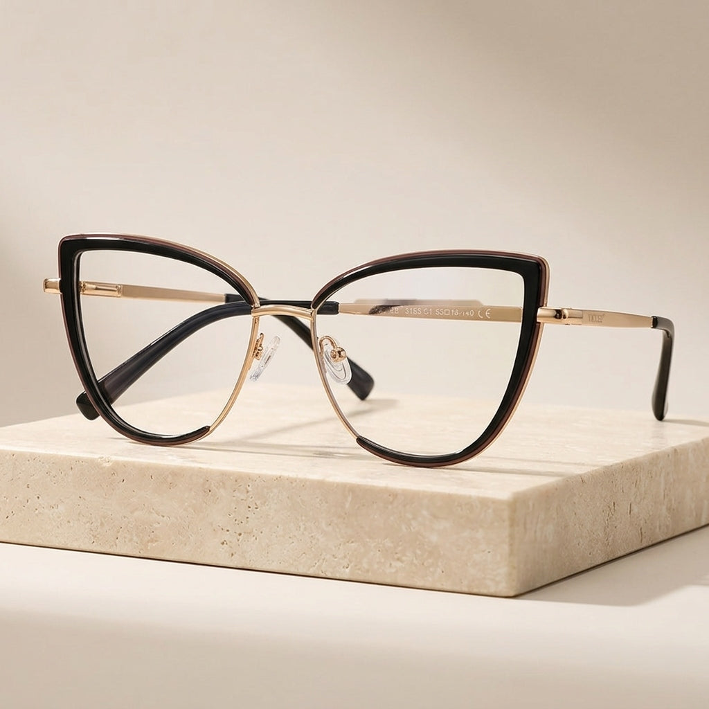 Vicky Women's Full Rim Cat Eye Alloy Eyeglasses PFD3153 - Luxury Studio Cover