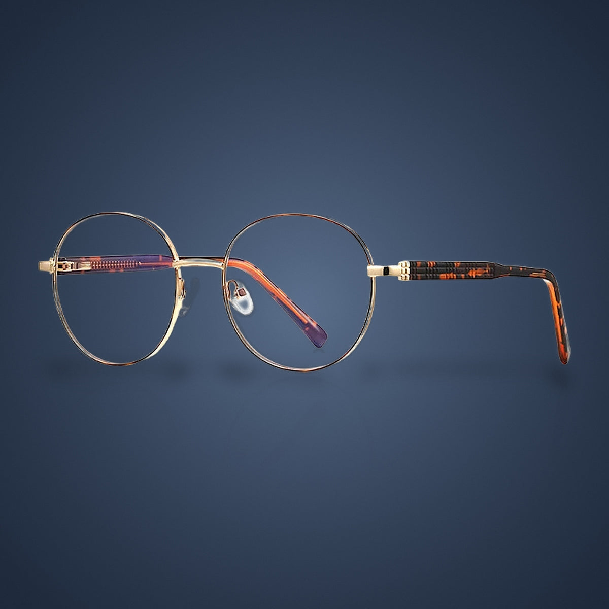 Vicky Women's Full Rim Round Titanium & TR90 Eyeglasses PFD3191 — 3191PFD-C2 Demi