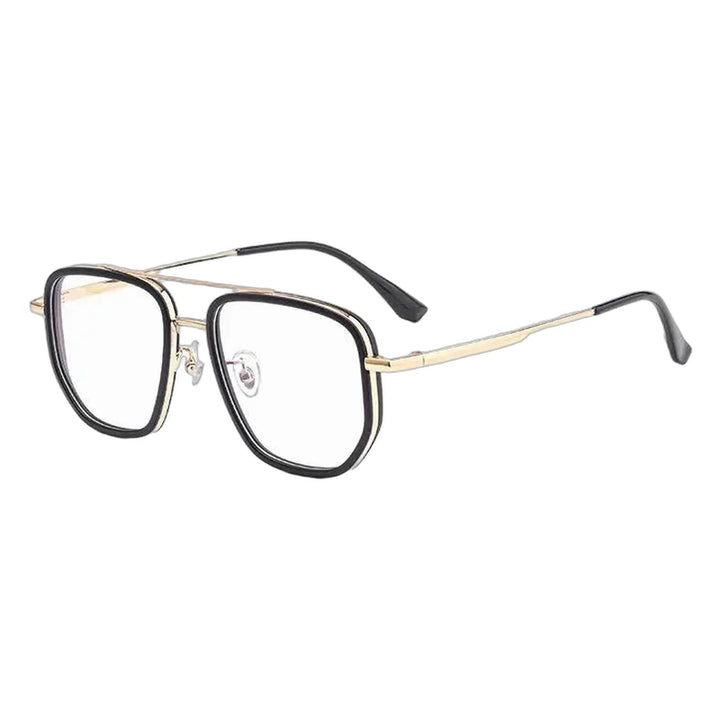 Vicky Unisex Full Rim Square Double Bridge TR90 and Titanium Reading Glasses 2174 — view 3 | Vicky at FuzWeb