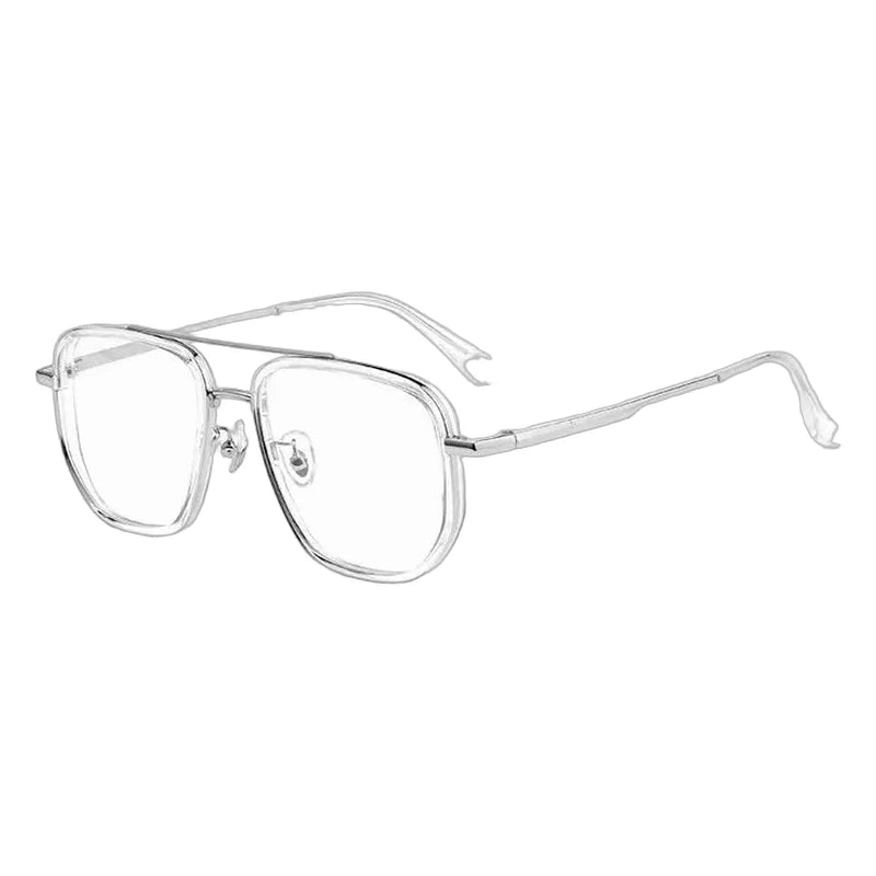 Vicky Unisex Full Rim Square Double Bridge TR90 and Titanium Reading Glasses 2174 — view 4 | Vicky at FuzWeb