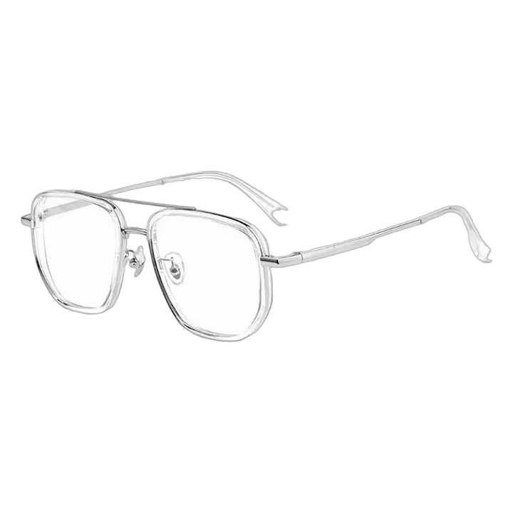 Vicky Unisex Full Rim Square Double Bridge TR90 and Titanium Reading Glasses 2174 — view 4 | Vicky at FuzWeb