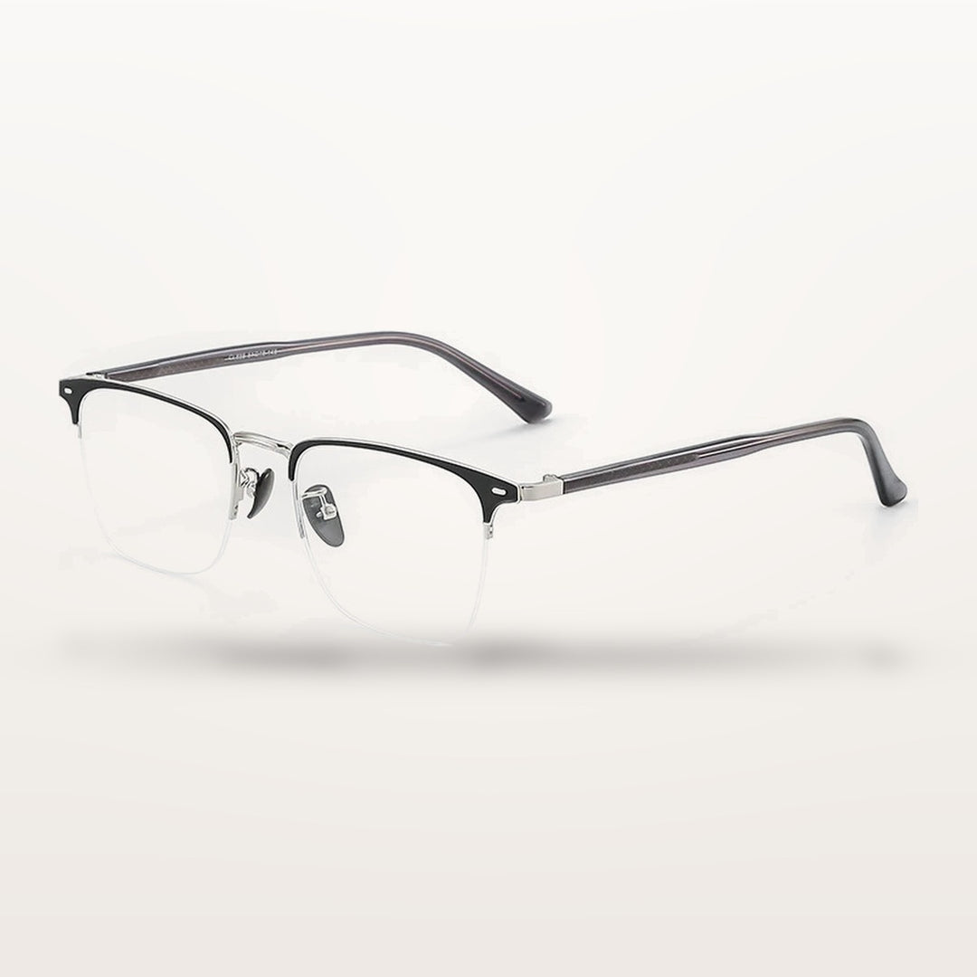 Vicky 44888 semi rim square browline alloy reading glasses