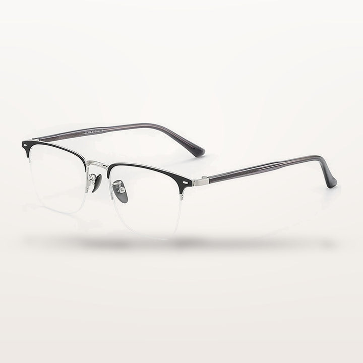 Vicky 44888 semi rim square browline alloy reading glasses