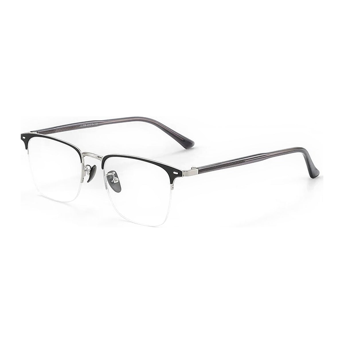 Vicky Unisex Semi-Rim Square Aluminum Alloy Reading Glasses 44888 — view 2 | Vicky at FuzWeb