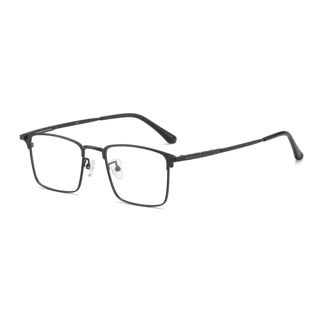 Vicky Unisex Semi-Rim Big Square Titanium and Acetate Reading Glasses 9027 — view 1 | Vicky at FuzWeb