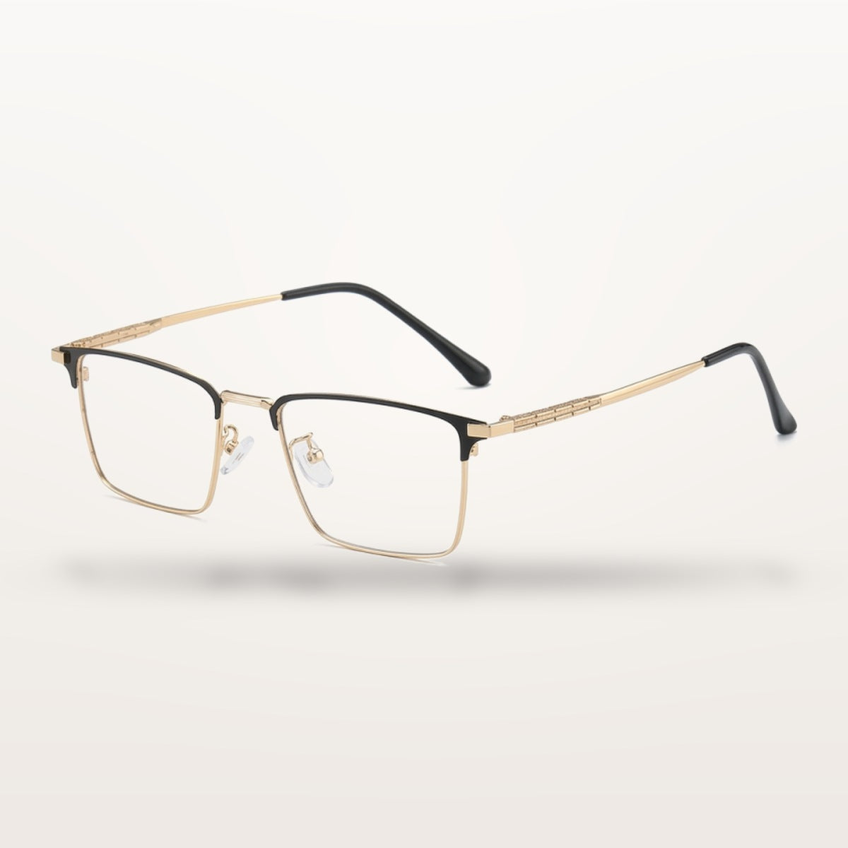 Vicky 9027 unisex semi rim big square titanium acetate reading glasses