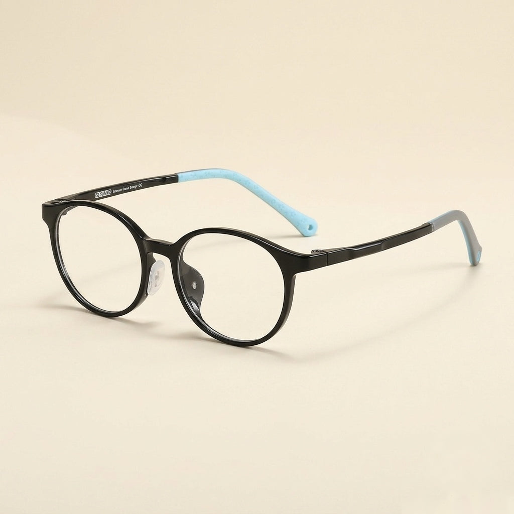 Vicky Unisex Children's Full Rim Round Tr 90 Titanium Eyeglasses 42207