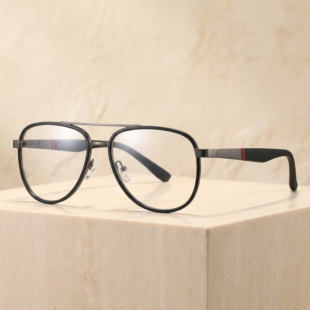 Vicky Women's Full Rim Pilot Titanium & TR90 Eyeglasses 81120 - Luxury Studio Cover