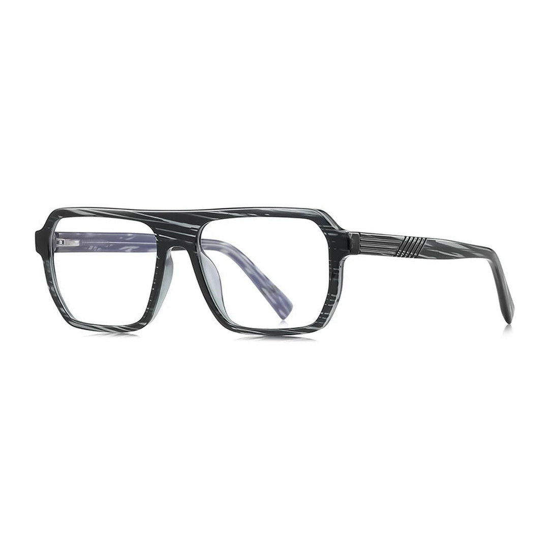Vicky Unisex Full Rim Brow Line Square Blue Light Prescription Eyeglasses PFD2296 - PFD2296-C5 GRAY