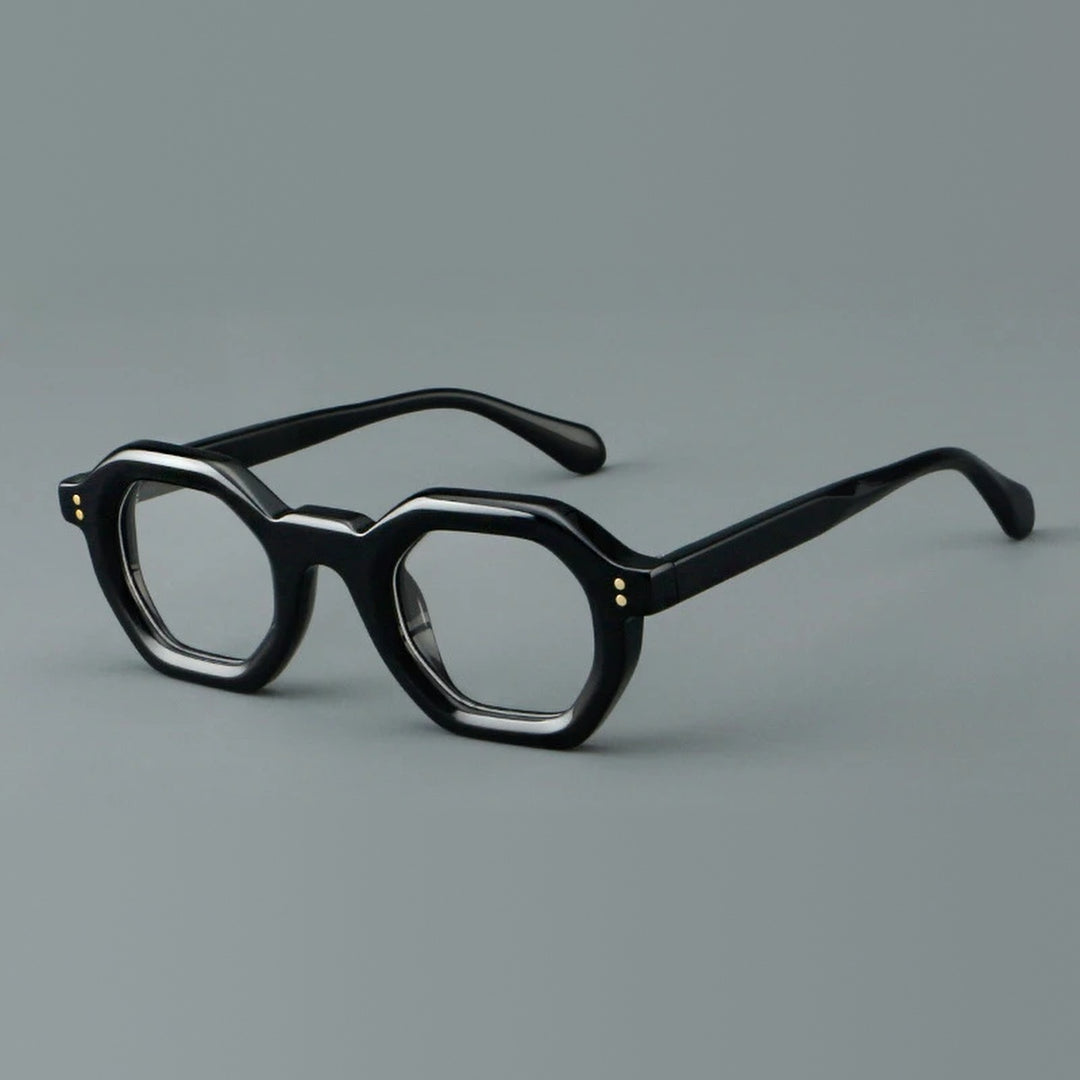 Vicky Unisex Full Rim Flat Top Hexagon Acetate Reading Glasses 629002 - 29002-C1