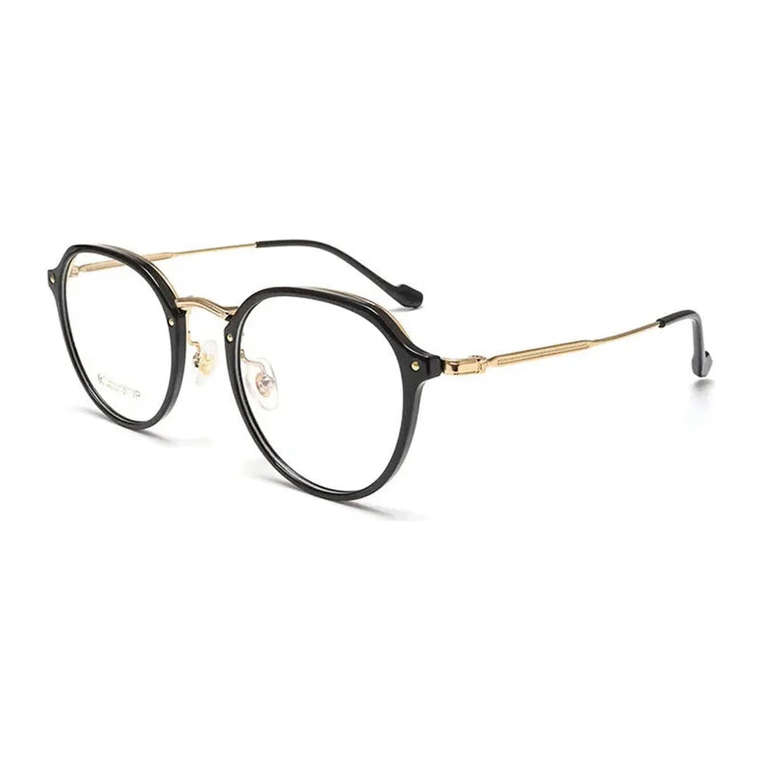 Vicky Unisex Full Rim Flat Top Round TR90 Titanium Reading Glasses 50111 — view 2 | Vicky at FuzWeb