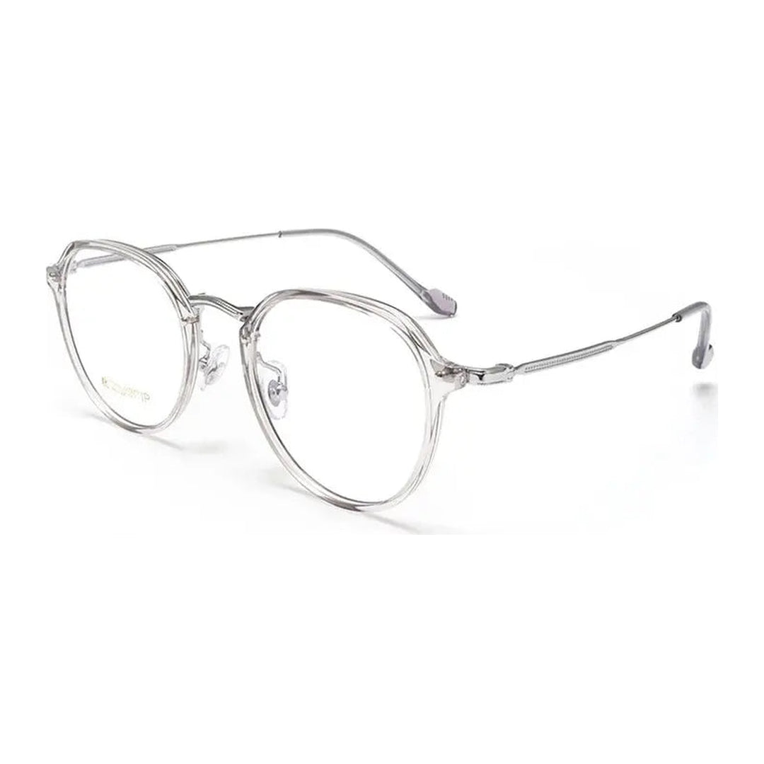Vicky Unisex Full Rim Flat Top Round TR90 Titanium Reading Glasses 50111 — view 7 | Vicky at FuzWeb