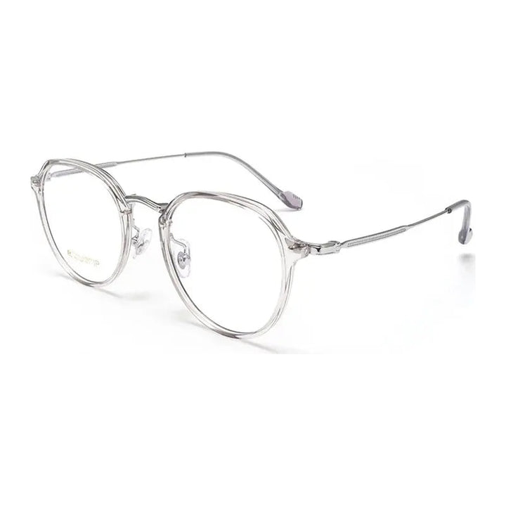 Vicky Unisex Full Rim Flat Top Round TR90 Titanium Reading Glasses 50111 — view 7 | Vicky at FuzWeb