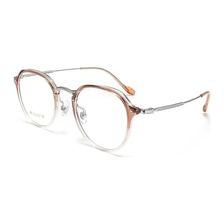Vicky Unisex Full Rim Flat Top Round TR90 Titanium Reading Glasses 50111 — view 8 | Vicky at FuzWeb