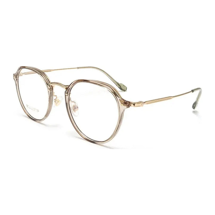 Vicky Unisex Full Rim Flat Top Round TR90 Titanium Reading Glasses 50111 — view 6 | Vicky at FuzWeb