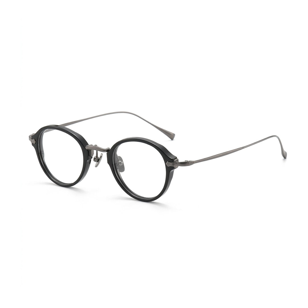 Vicky Unisex Full Rim Oval Acetate Titanium Reading Glasses 517182 - K-182-C41