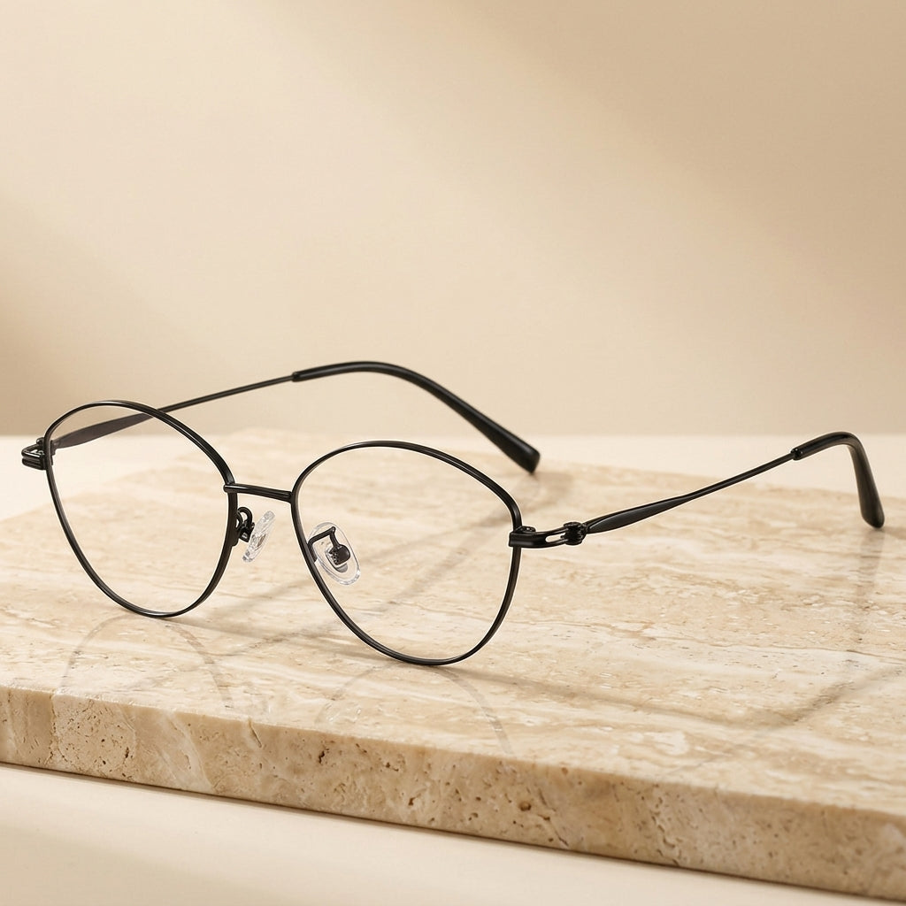 Vicky Unisex Full Rim Oval Eye Titanium Reading Glasses 690291