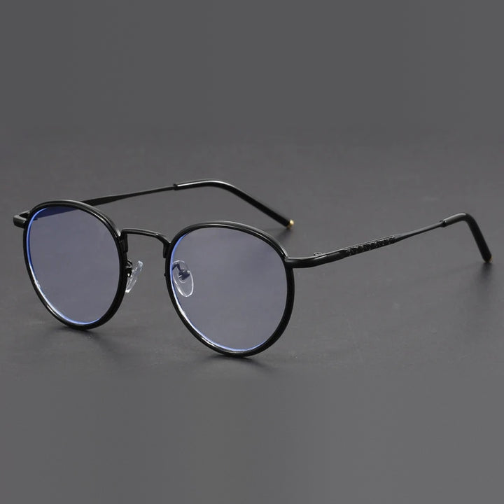 VIcky Unisex Full Rim Oval Round Tr 90 Titanium Reading Glasses 10437 - 1043-black