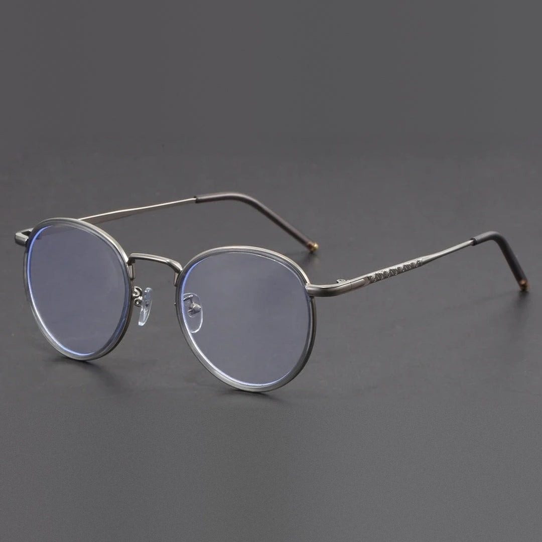 VIcky Unisex Full Rim Oval Round Tr 90 Titanium Reading Glasses 10437 - 1043-silver