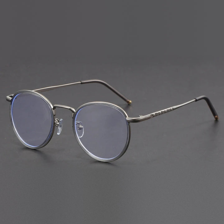 VIcky Unisex Full Rim Oval Round Tr 90 Titanium Reading Glasses 10437 - 1043-silver
