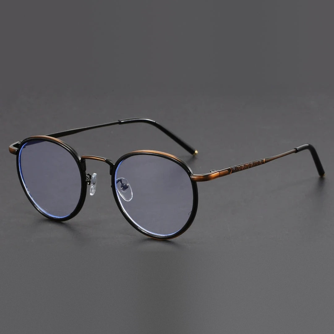 VIcky Unisex Full Rim Oval Round Tr 90 Titanium Reading Glasses 10437 - 1043-tea color