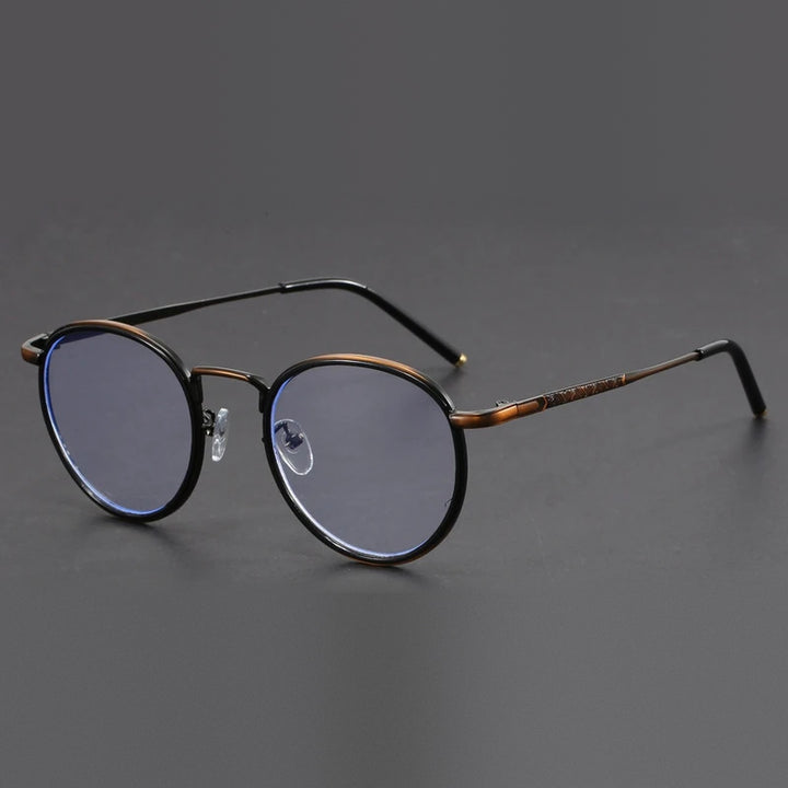 VIcky Unisex Full Rim Oval Round Tr 90 Titanium Reading Glasses 10437 - 1043-tea color