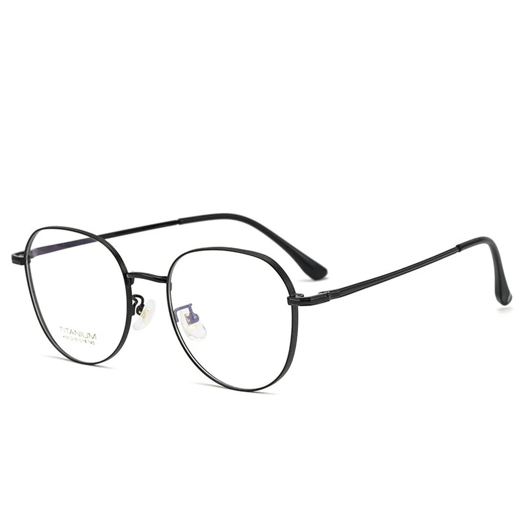 Vicky Unisex Full Rim Oval Square Titanium Reading Glasses 630250 - 02-K5012-BLK