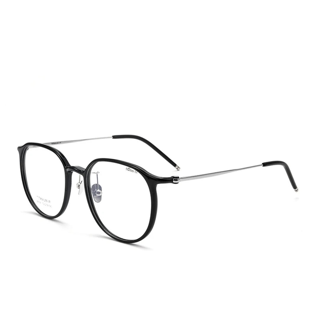 Vicky Unisex Full Rim Oval Square Tr 90 Titanium Reading Glasses 749104 - L9104Y-black