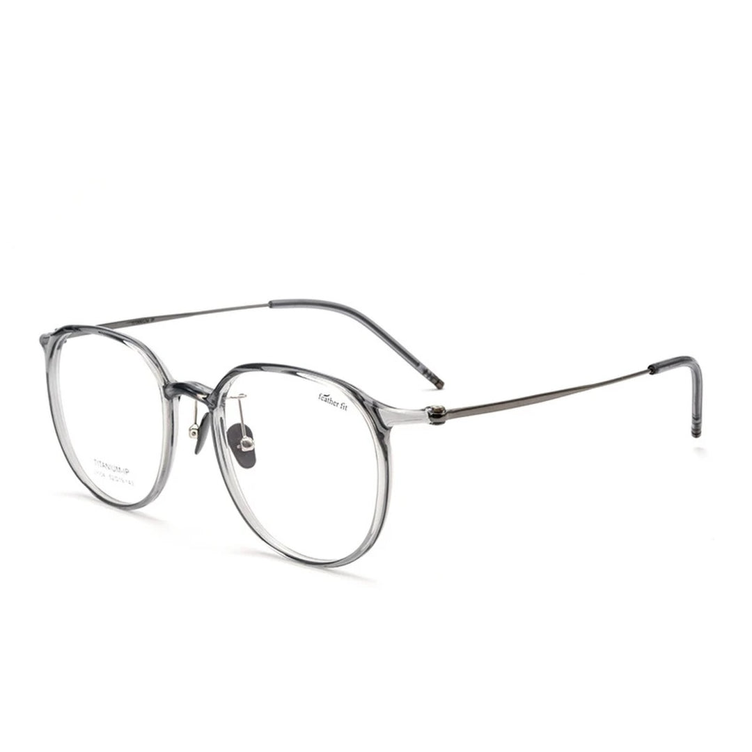 Vicky Unisex Full Rim Oval Square Tr 90 Titanium Reading Glasses 749104 - L9104Y-light gray