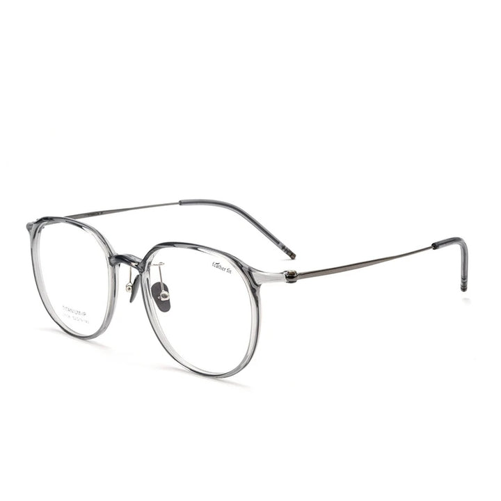 Vicky Unisex Full Rim Oval Square Tr 90 Titanium Reading Glasses 749104 - L9104Y-light gray