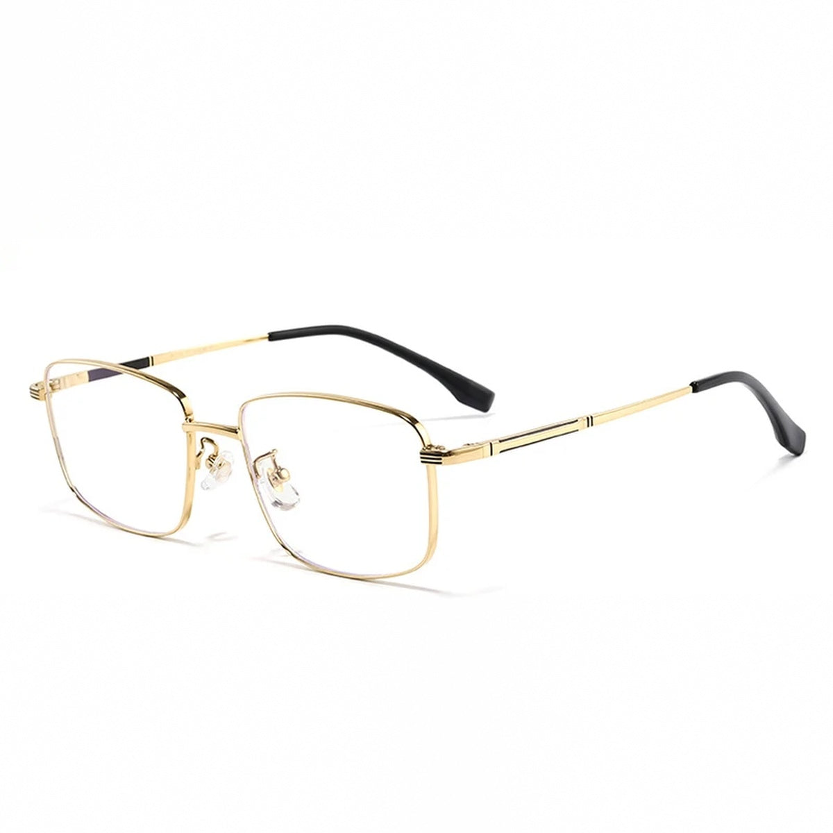 Vicky Unisex Full Rim Polygon Square Alloy Reading Glasses 308254 - 30825Y-gold