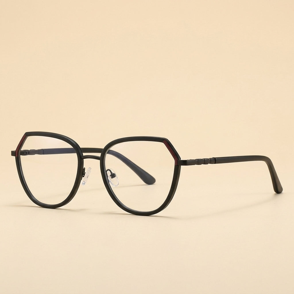 Vicky Unisex Full Rim Polygon Tr 90 Titanium Reading Glasses 83130