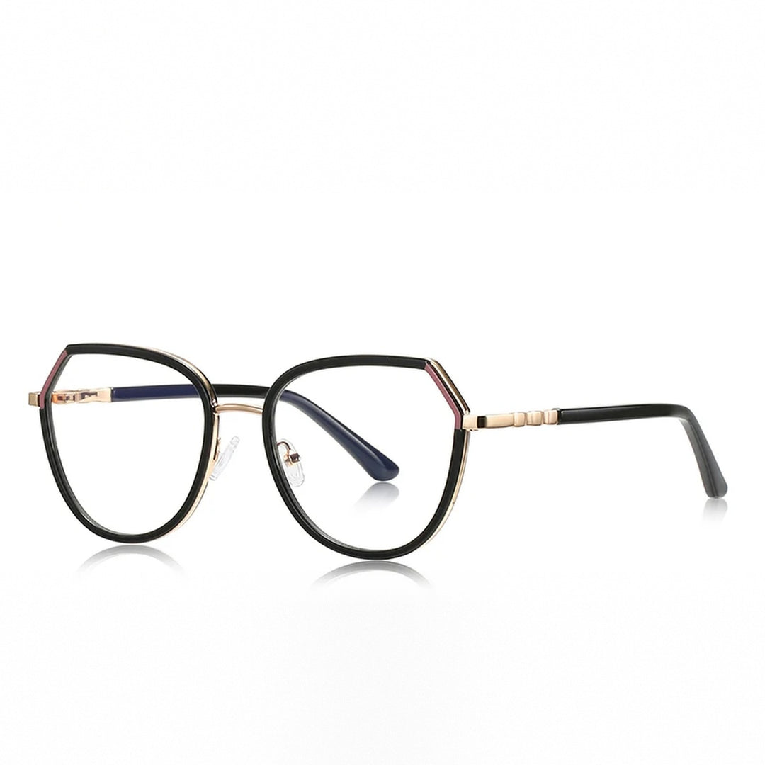 Vicky Unisex Full Rim Polygon Tr 90 Titanium Reading Glasses 83130 - PFD3130-C1