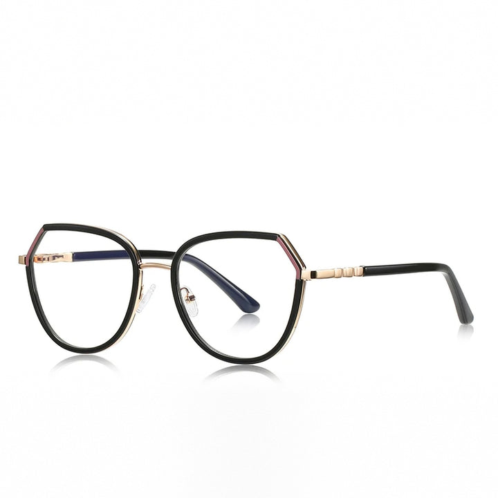 Vicky Unisex Full Rim Polygon Tr 90 Titanium Reading Glasses 83130 - PFD3130-C1