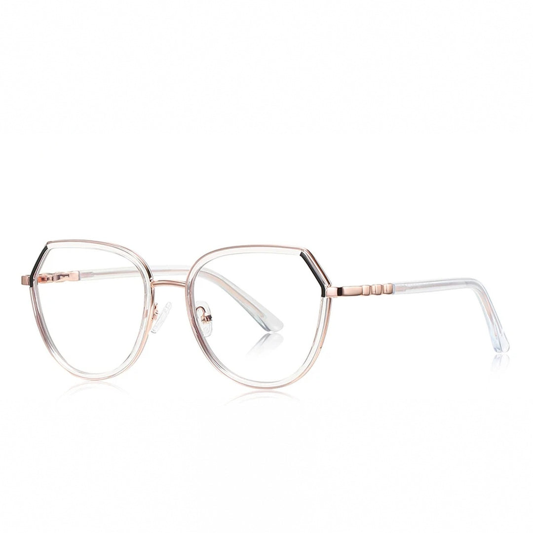Vicky Unisex Full Rim Polygon Tr 90 Titanium Reading Glasses 83130 - PFD3130-C2