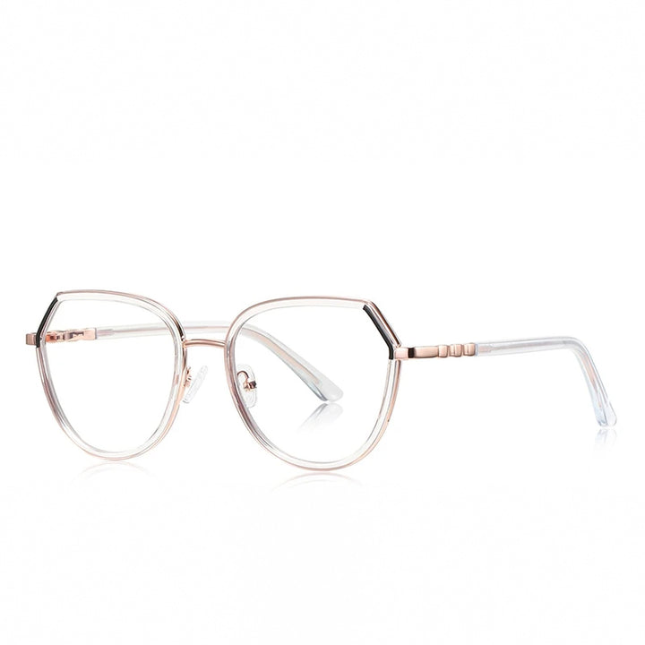 Vicky Unisex Full Rim Polygon Tr 90 Titanium Reading Glasses 83130 - PFD3130-C2